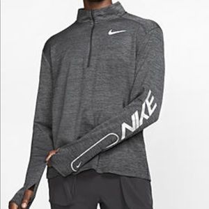 Grey Running top 1/2 zipper nike fleece